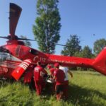 Elicopterul SMURD de la Caransebeş, intervenţie la un incident în care au fost implicaţi patru copii, în judeţul Hunedoara